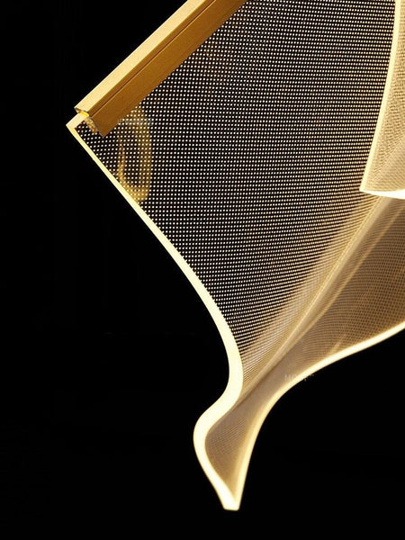 Luci della Scandinavia - Breeze - Lampadario. Lampadario a LED creativo postmoderno. Design di illuminazione unico con chip LED a basso consumo energetico che garantiranno una presenza calda e accogliente con un impatto ambientale minimo. Applicazioni: soggiorni, camere da letto, ingressi, balconi, scale, angoli ecc. Illuminazione Duplex Rotante Scala Guida di Luce Lampada a Sospensione Soggiorno Apparecchio Regolabile