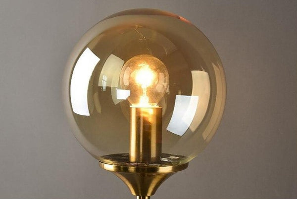 Luci della Scandinavia - Istapp - Applique da parete a LED moderne nordiche E14 con sfera in vetro e applique da parete in oro, per interni, camera da letto, corridoio, illuminazione minimalista, decorazione