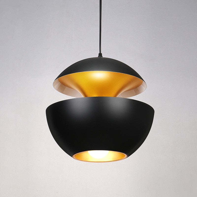 Nazifa Metal Modern Pendant Light, Black / White